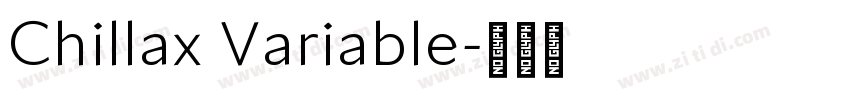 Chillax Variable字体转换